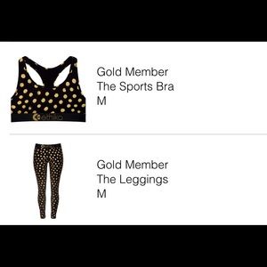Ethika Gold Member Sports bra and leggings